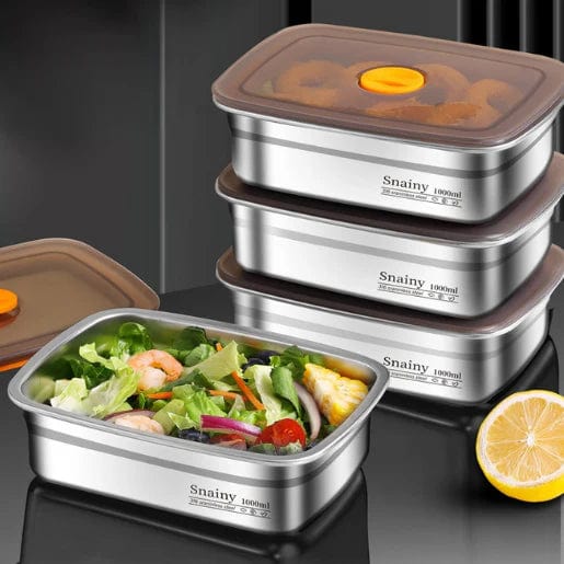 Snainy - Conteneur de stockage sous vide en acier inoxydable antibactérien
