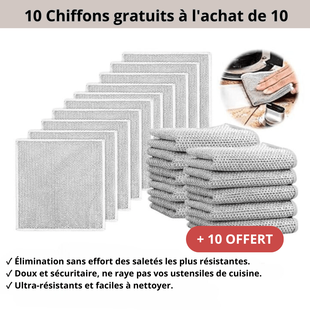 FitClean- chiffons à brosser pour nettoyage