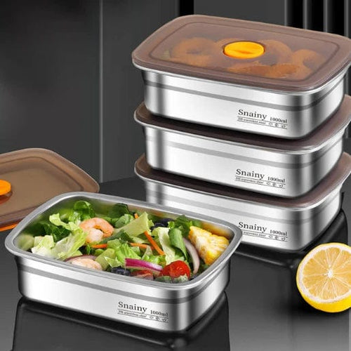 Snainy - Conteneur de stockage sous vide en acier inoxydable antibactérien