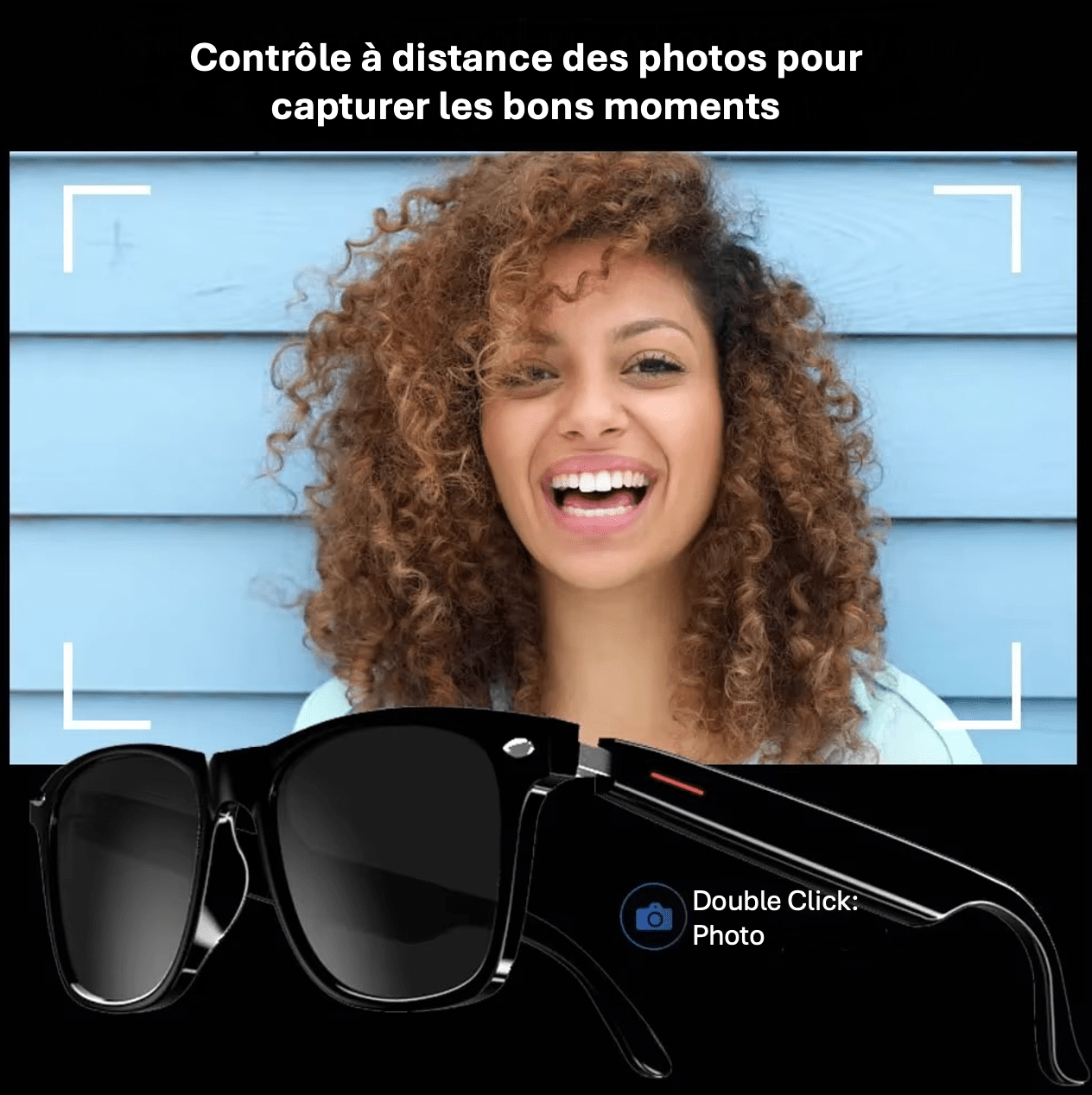 Nortik-Lunettes de soleil intelligentes avec caméra, appel Bluetooth, assistant vocal