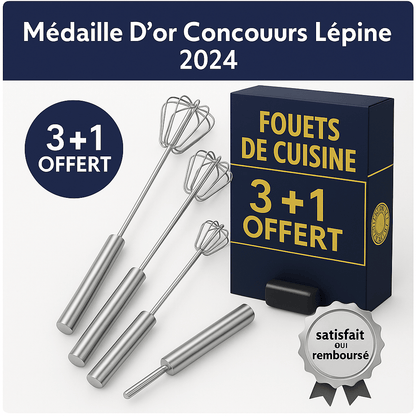 Fouet manuel semi-automatique en acier inoxydable