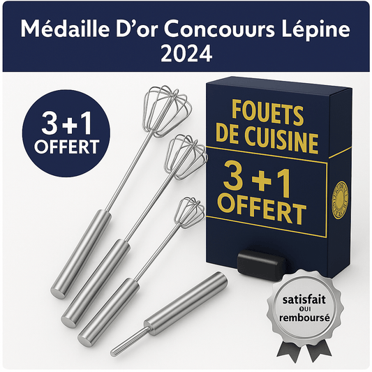 Fouet manuel semi-automatique en acier inoxydable