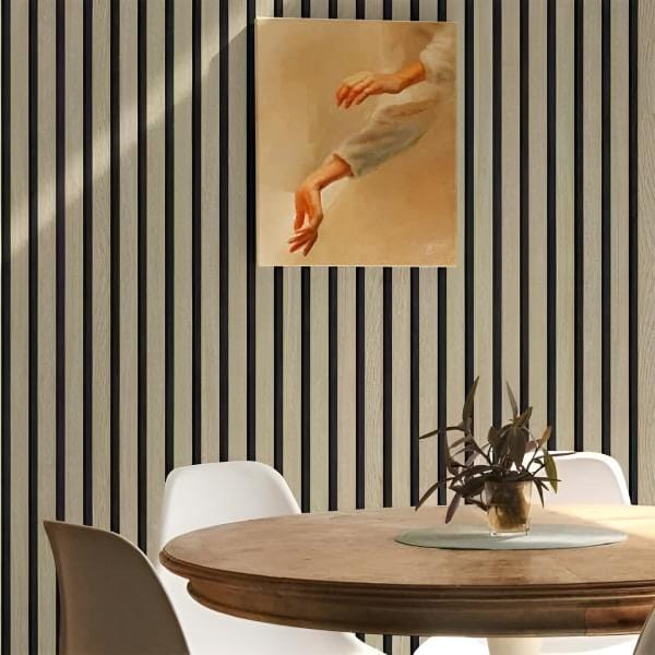 MUR DE LIGNE-Sticker mural aspect bois naturel (300x45cm)